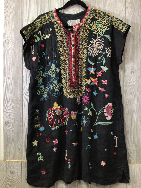 Johnny Was Dress Linen Embroidered Size Large